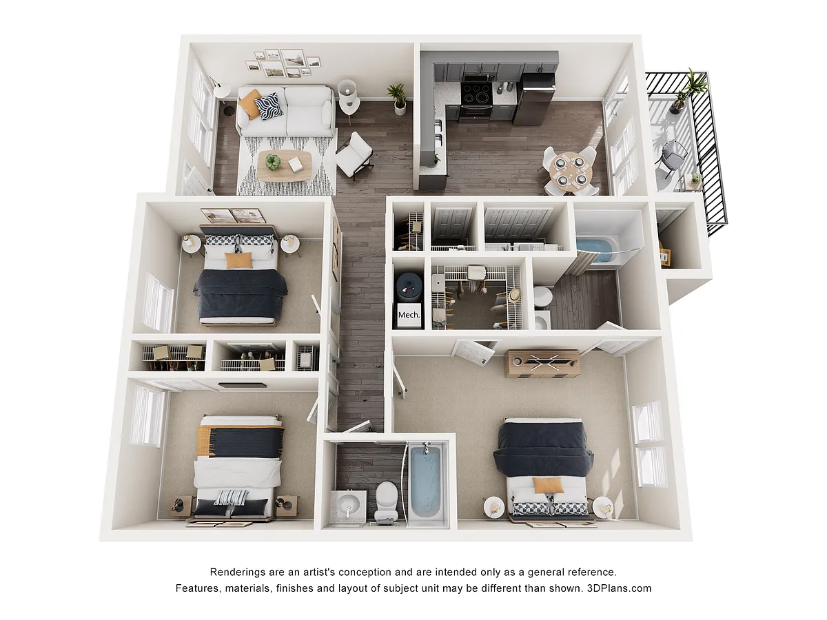 Floor plan 3 Bedroom