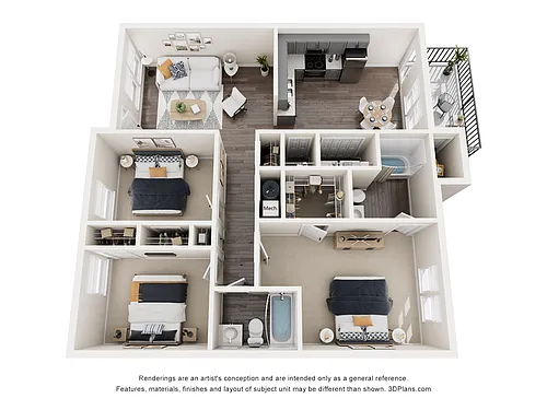 Floor plan 3 Bedroom