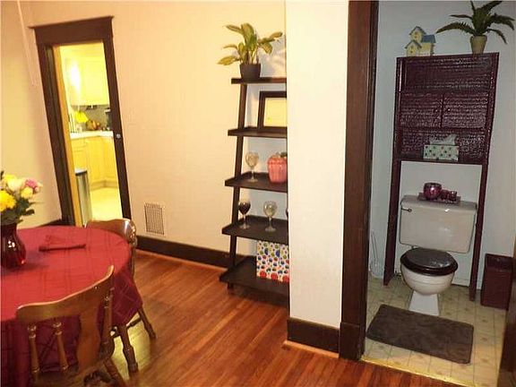 Dining room with half bath