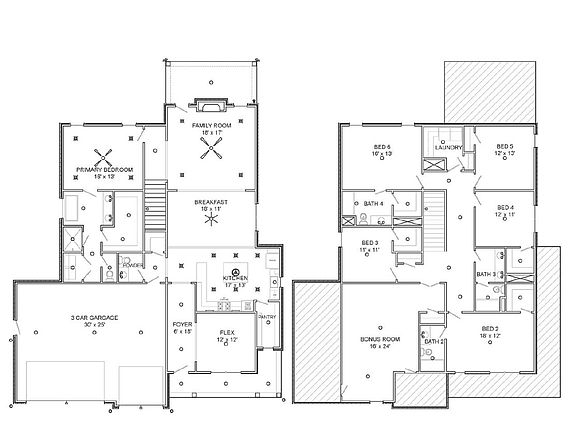 Front load Garage Floor Plan