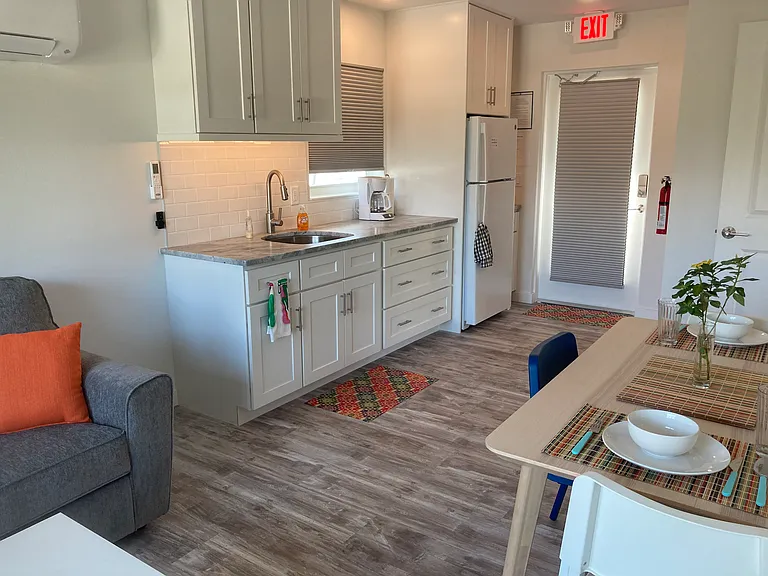 Kitchen and fridge