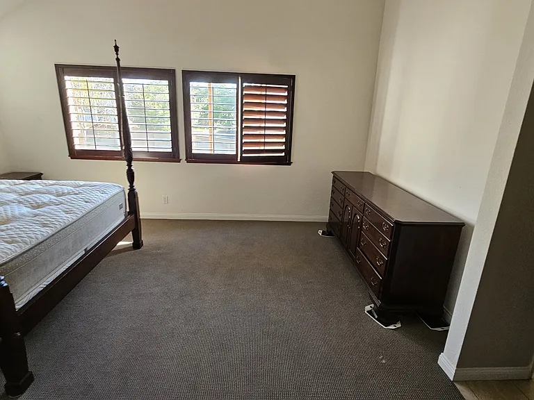 Ethan Allen Dresser, sun comes in from East in morning the shutters can black out.