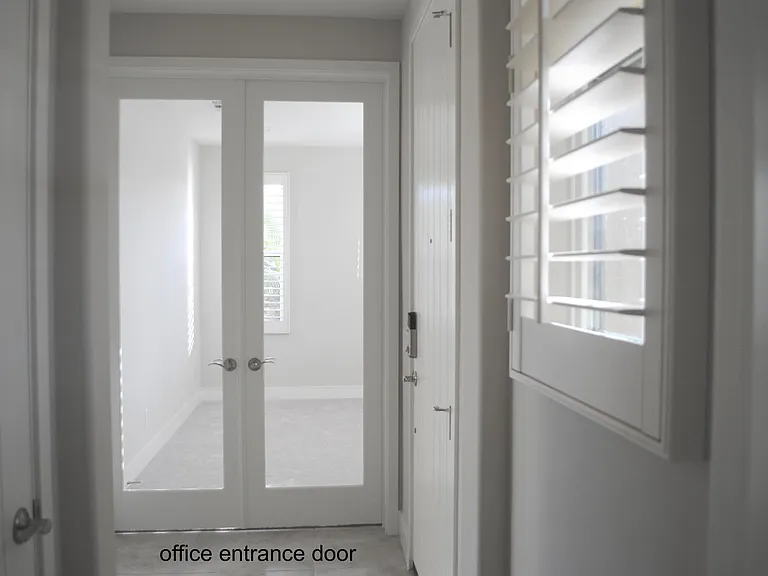 Office entrance with french door