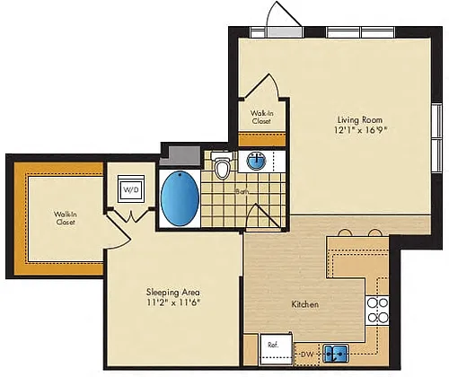 Floor plan Studio-ST-3