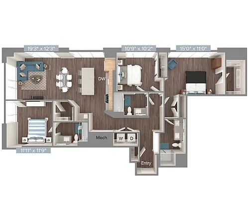 Floor plan C1-1512sf-2