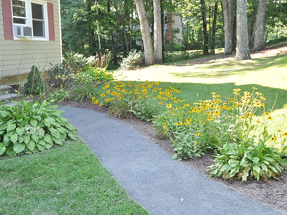 Paved walkways & gardens