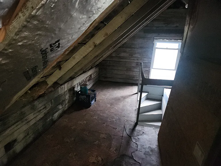 extra space rear attic area