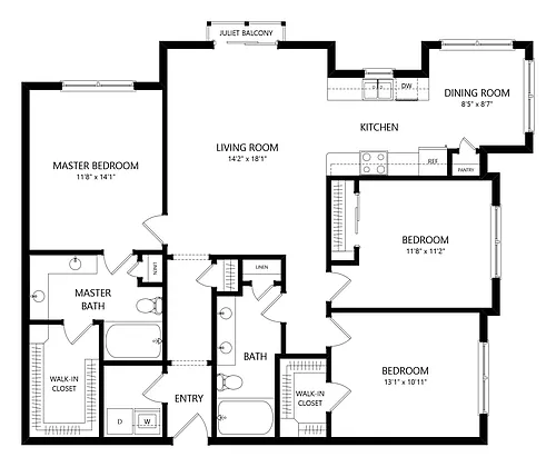 Floor plan A-E1S