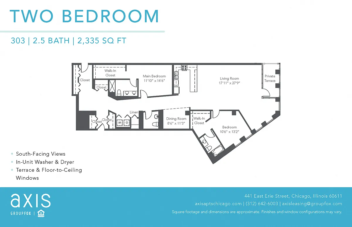 Floor plan Two Bedroom Loft