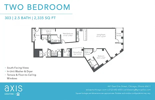 Floor plan Two Bedroom Loft