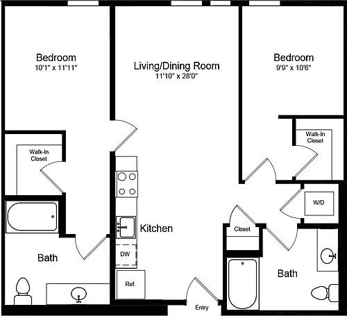 Floor plan 2 Bedroom A4