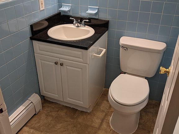 Granite counter top in bathroom