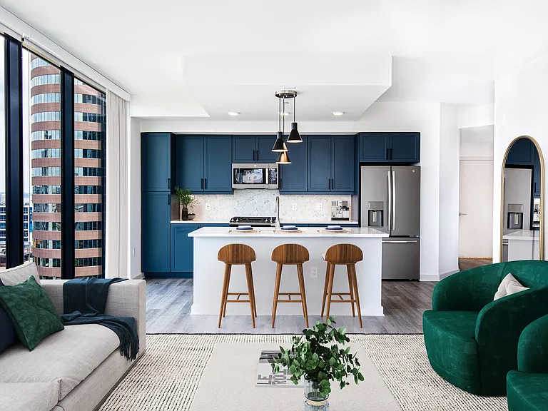 Kitchen with Baltic Blue Finish Scheme