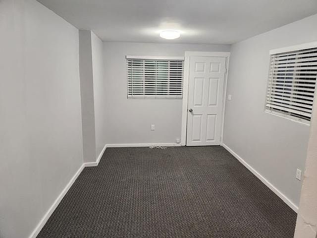 Bedroom with door to patio.