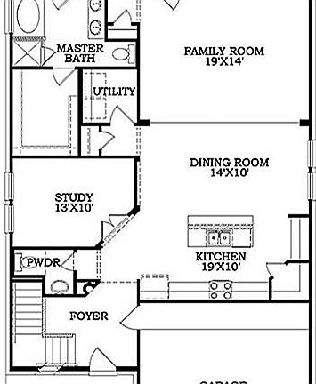 1st floor tile throughout. Master bedroom has level 2 carpet. Granite kitchen counters