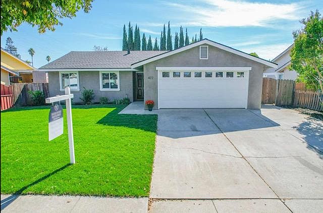 Landscaped front yard