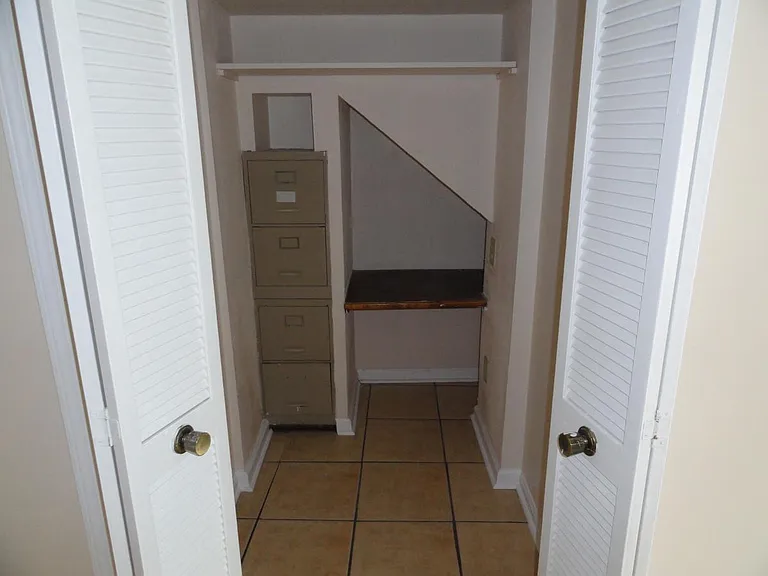 Office nook with file cabinets