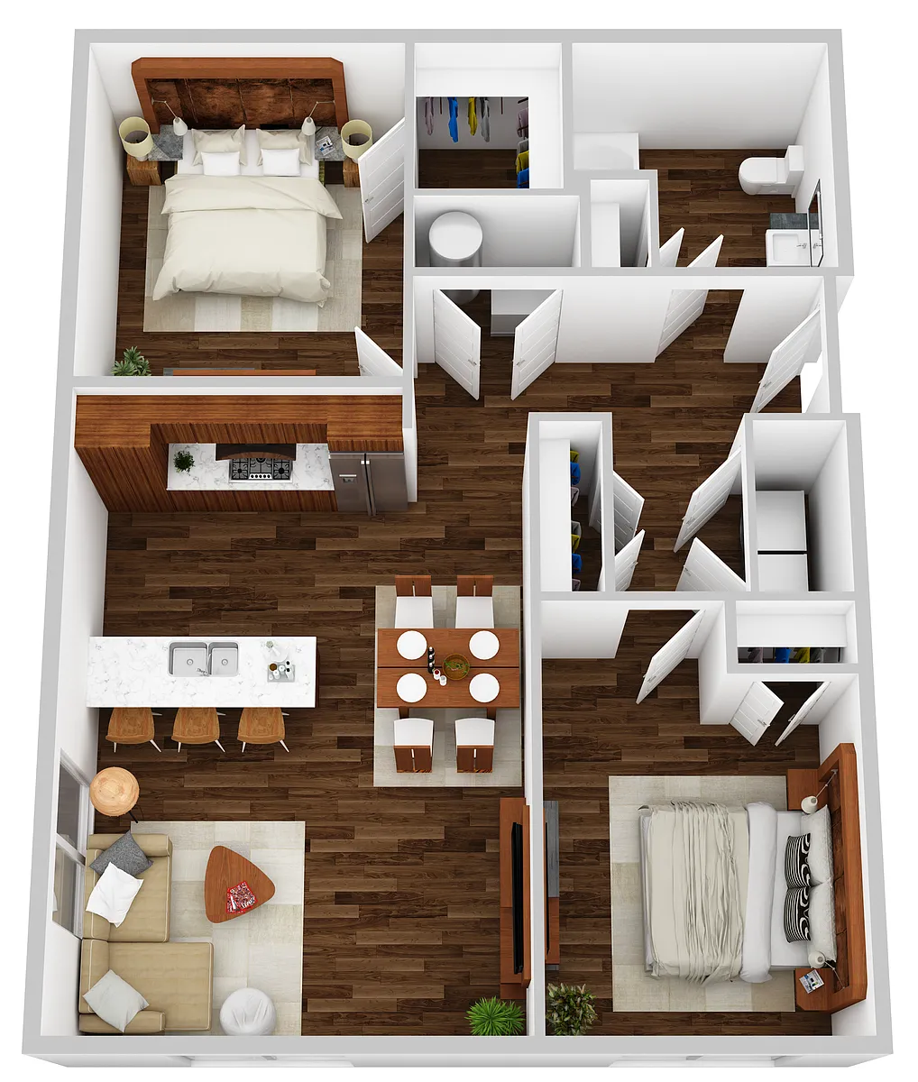 Floor plan 2 Bedroom - B
