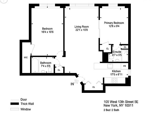 2nd image of 105 W 13th St APT 5E