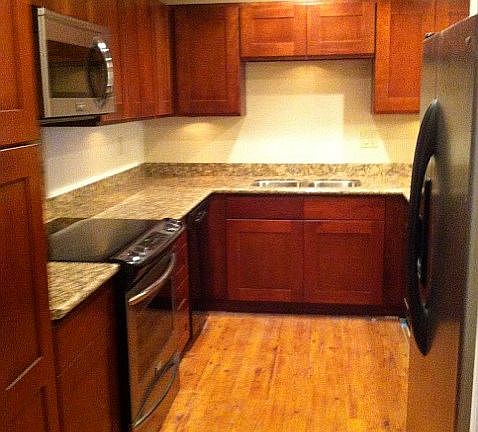 NEW granite & cabinets