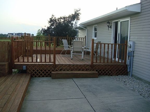 Back patio and deck