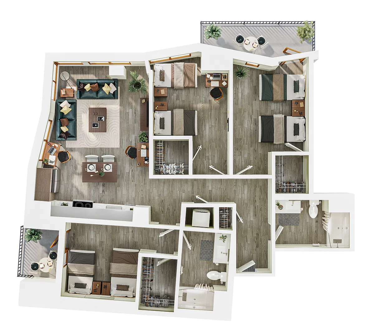 Floor plan 3 Bedroom C1