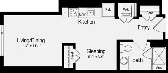M3 | Studio | 489 Sq. Ft. M3 | Studio | 489 Sq. Ft.