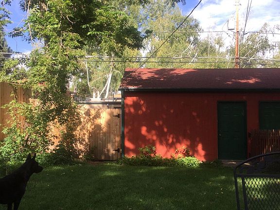 Back Yard fenced in with oversized one car garage. Parking offstreet next to garage