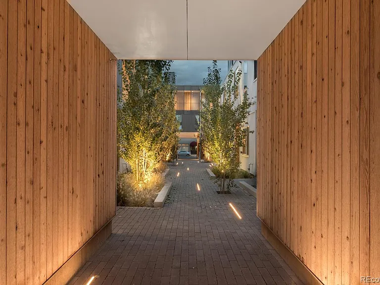 View at Night of Courtyard