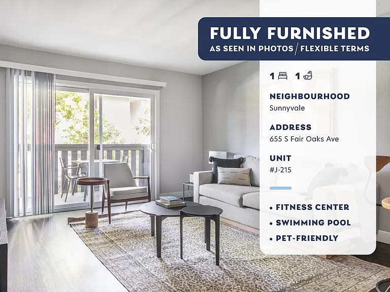 655 S Fair Oaks Ave, Apt #J - 215, Sunnyvale