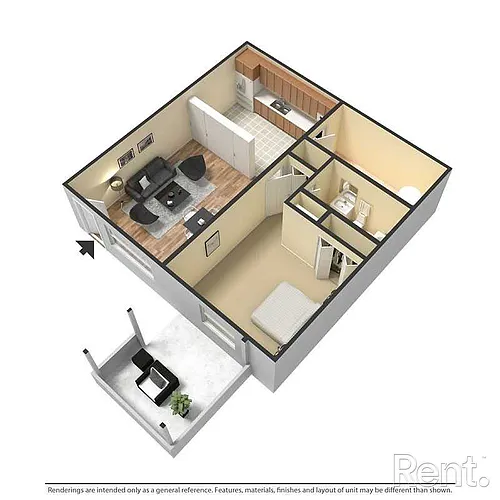 Floor plan 1 bedroom