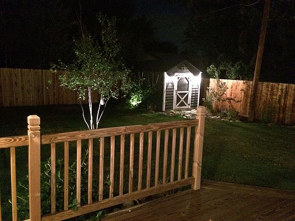 Back yard at night
