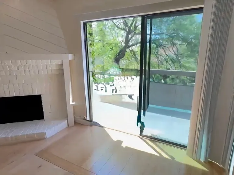 Fireplace in family room.