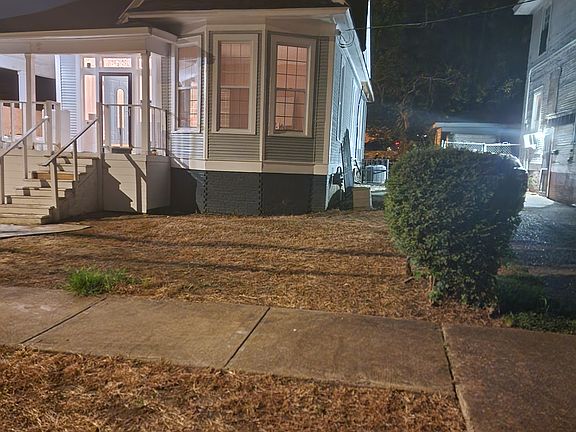 night picture of front of house