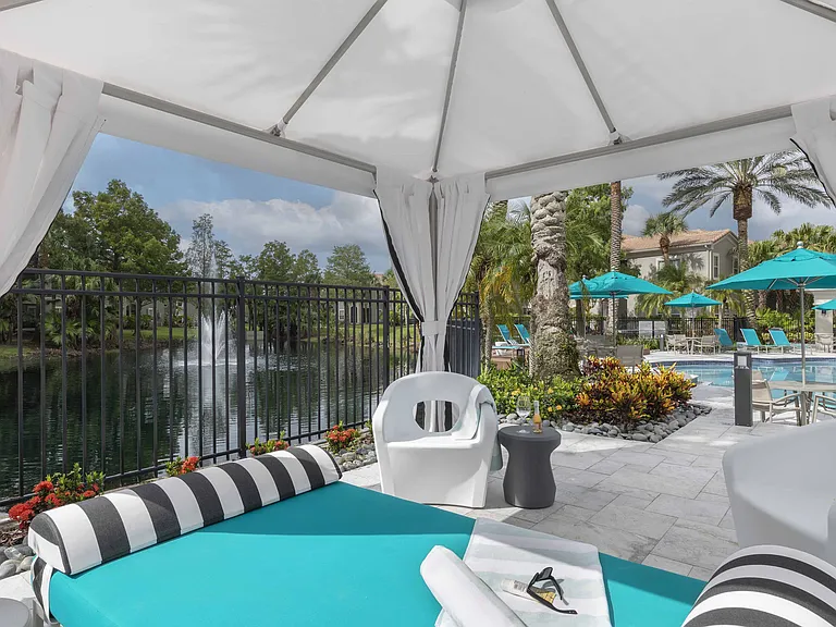 Luxurious cabanas with beautiful views