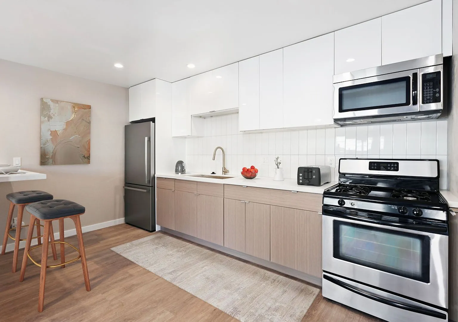 Updated Downstairs 1 Bedroom Apartment W/Patio @ The Steelio With Parking And Ac! Ev Chargers! — Photo 2