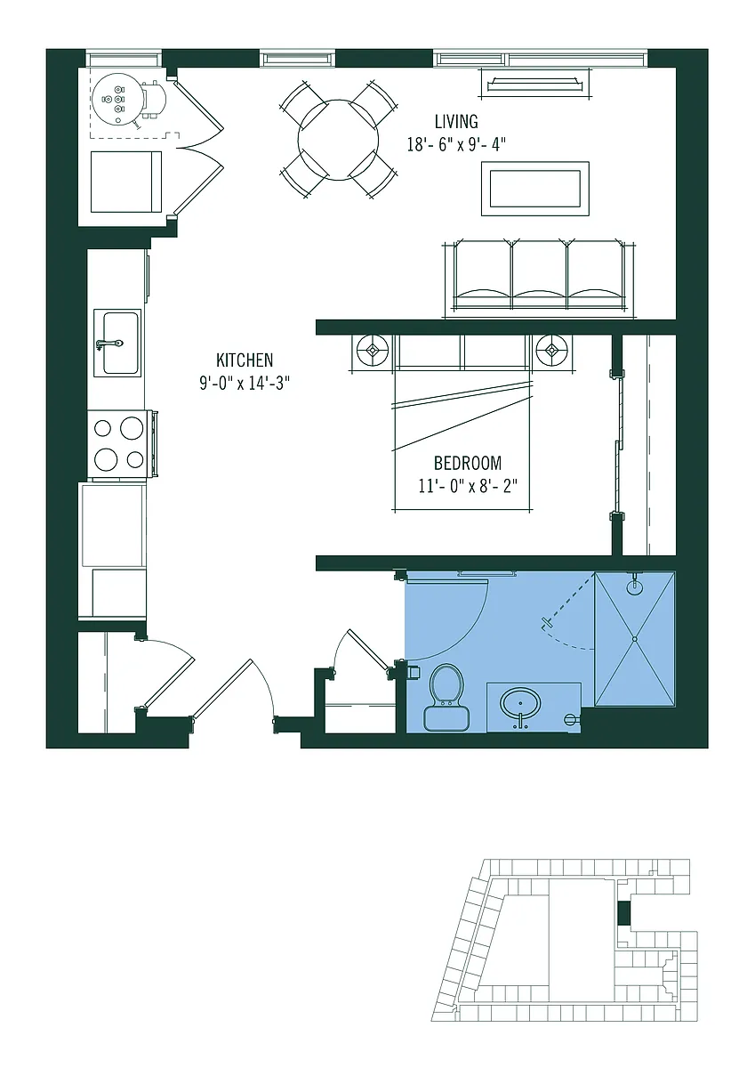 Floor plan Studio-S4