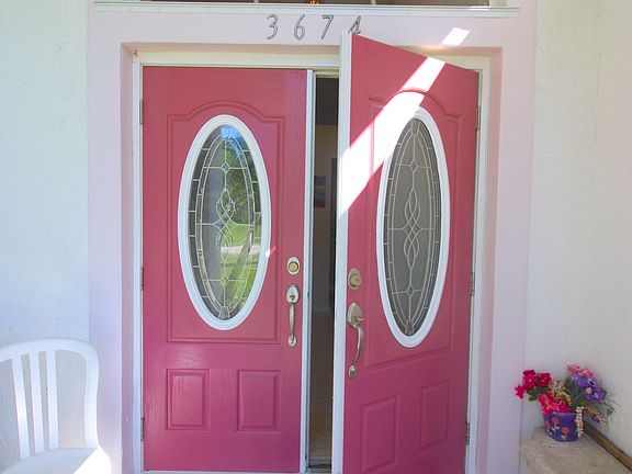 Double doors greet you!