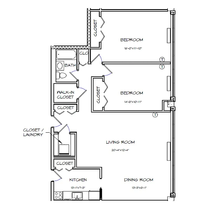 Floor plan B3 WF 80