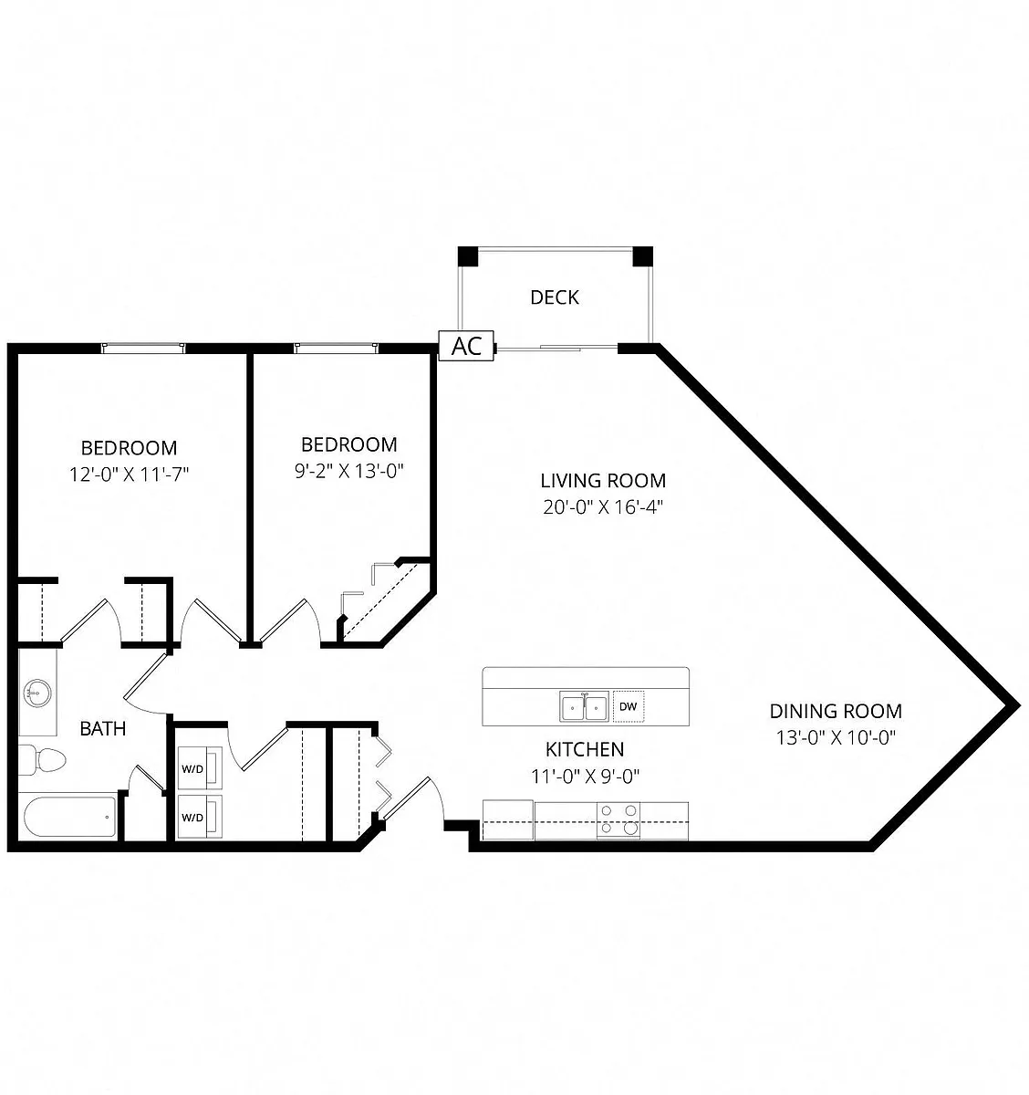 Floor plan 2 X 1