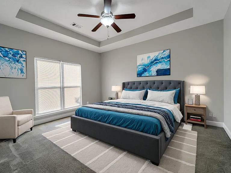 Virtually staged photo only - Bedroom