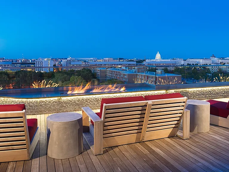 Evenings by the fire taking in a views of Washington D.C.