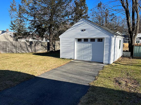Garage - detached and view of backyard