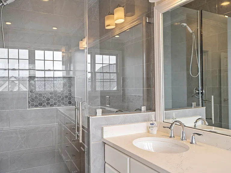 remodeled primary bathroom