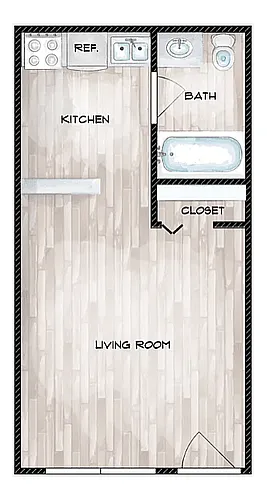 Floor plan Gold Studio