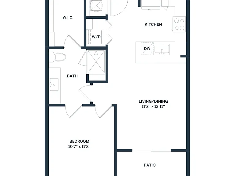 A1 | 1x1 | 668 sq ft A1 | 1x1 | 668 sq ft