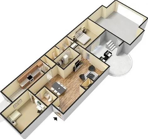B1 type 3D furnished B1 type 3D furnished