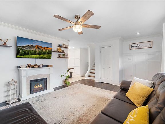 1st Floor - living room (17'2" x 12'6")

electric fireplace removed to accommodate furniture layout