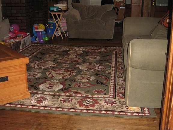 original hardwood floors in oversized living room
