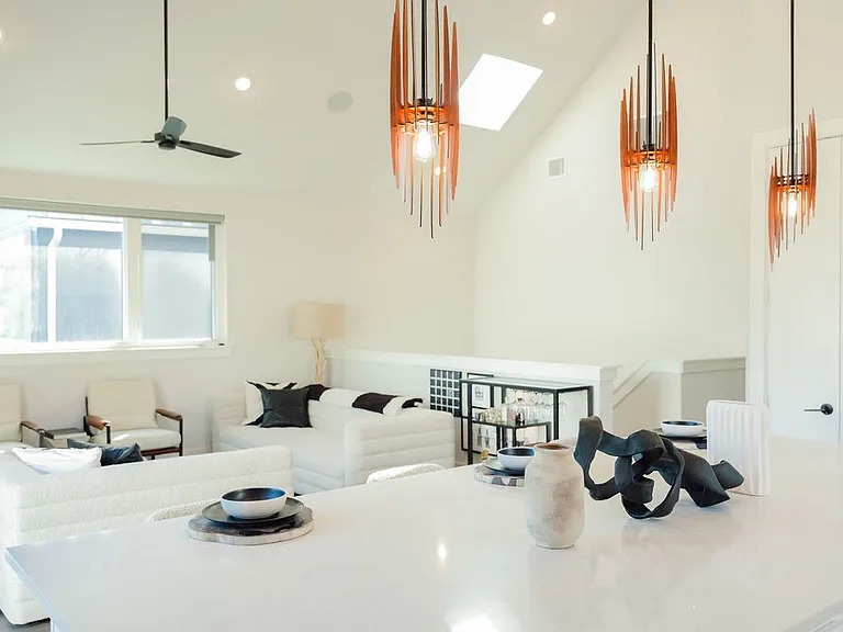 View of living area from kitchen.